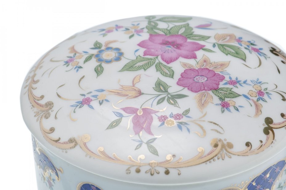 Шкатулка фарфоровая с цветочным декором (в подборе), фарфор, деколь, Западная Европа, 2000 - 2010 гг.