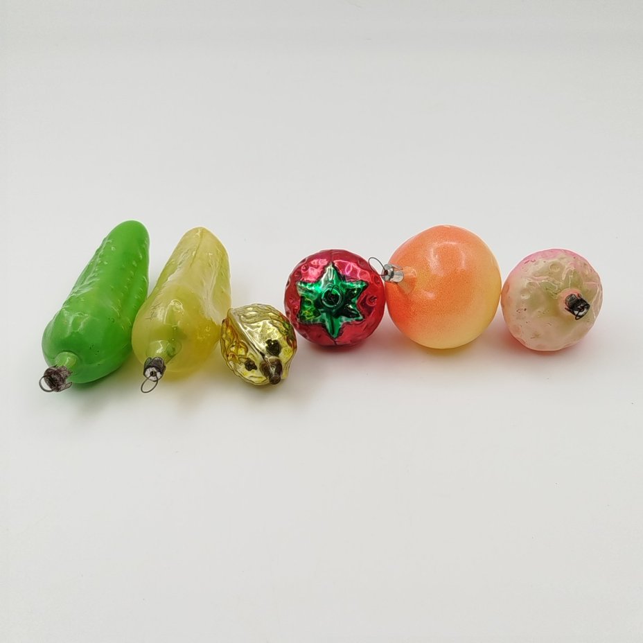 Набор ёлочных игрушек "Овощи и ягоды"