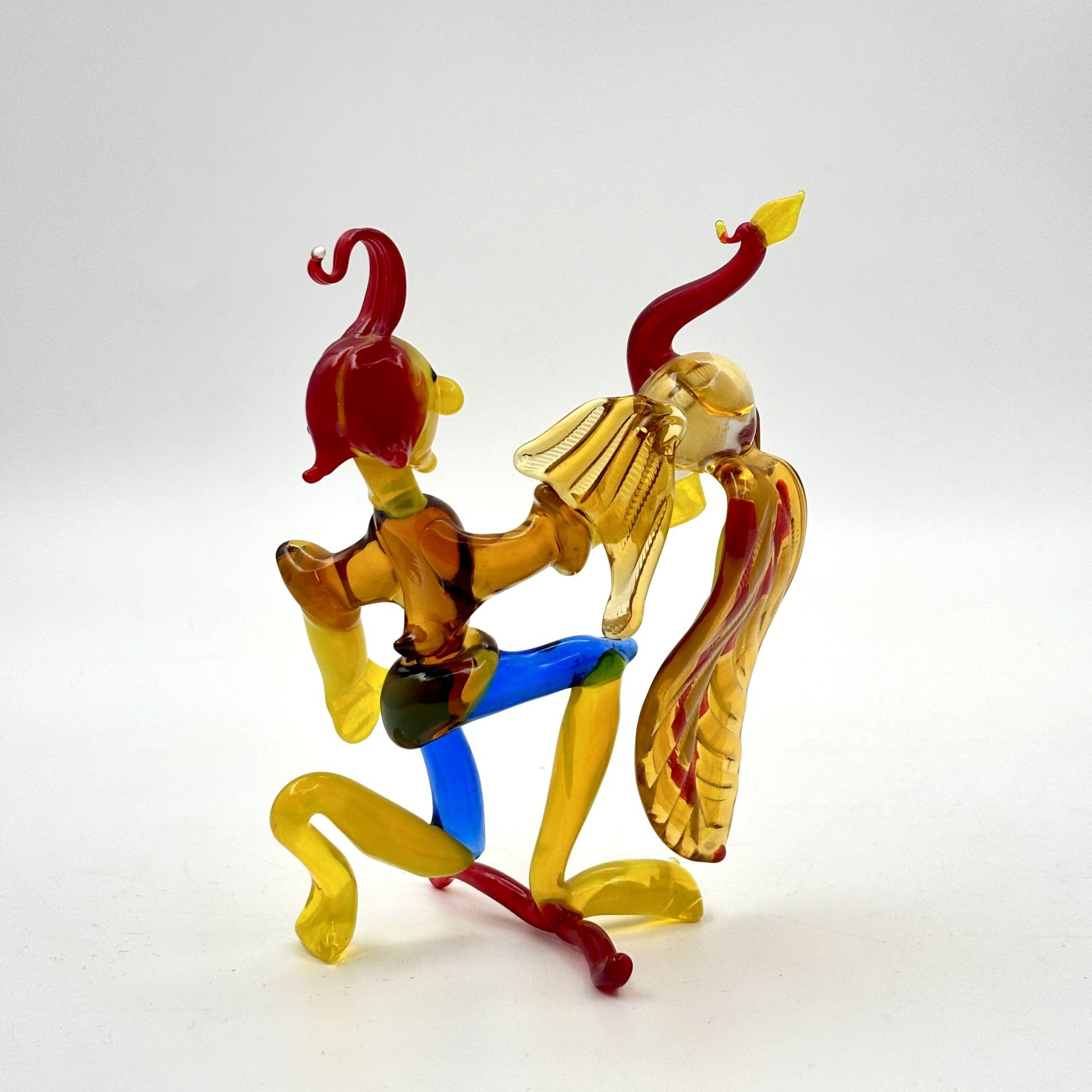 Статуэтка "Иванушка с Жар-птицей", цветное стекло, гутная техника, Российская Федерация, 2000-2015 гг.