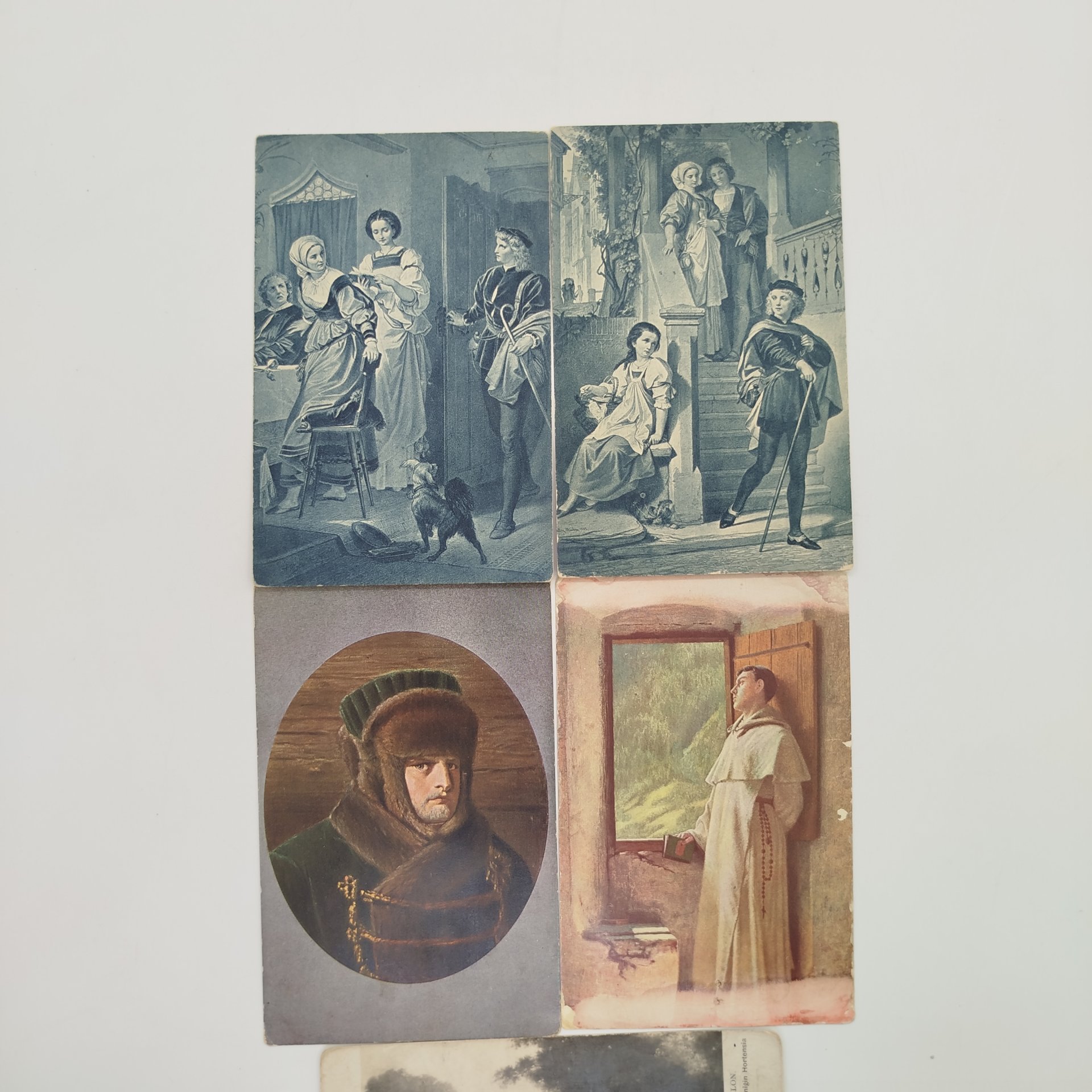 Набор из 5 открыток на тему "Живопись", бумага, печать, 1890-1917 гг.