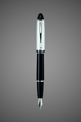 Перьевая ручка Aurora Ipsilon Metal Black Chrome CT, перо - М, в подарочной коробке, Лаки и смолы: лак, смола, хром