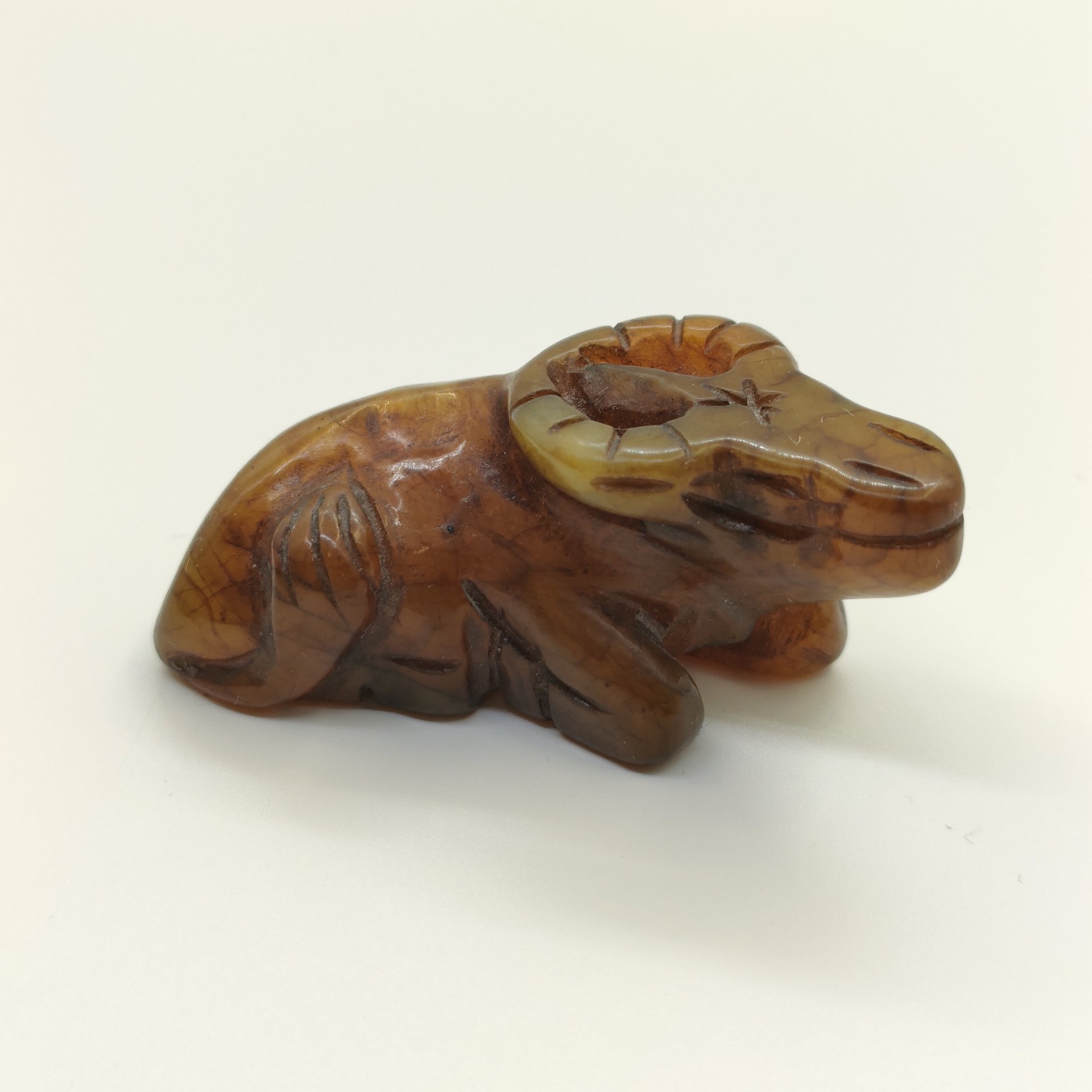 Статуэтка миниатюрная "Бык", натуральный камень, резьба, Азия, 1990-2015 гг.