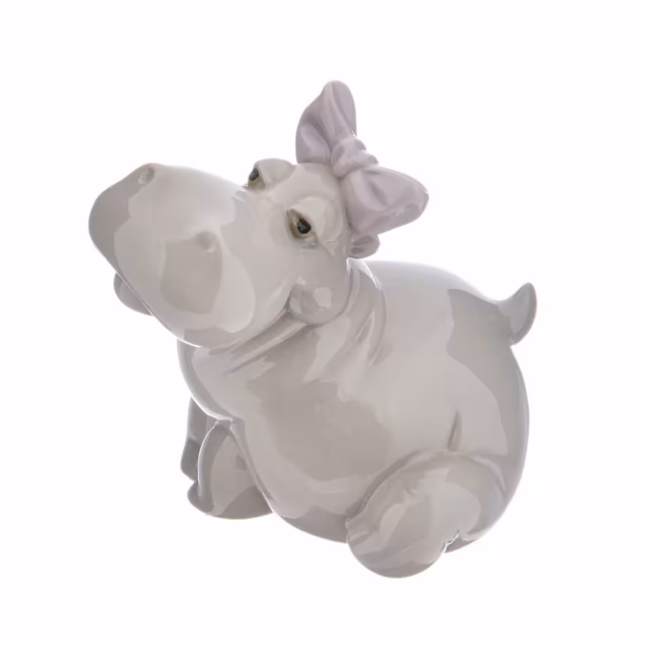 Статуэтка "Бегемот", фарфор, роспись, мануфактура "NAO porcelain", Испания, 1980-2000 гг., NAO Porcelain