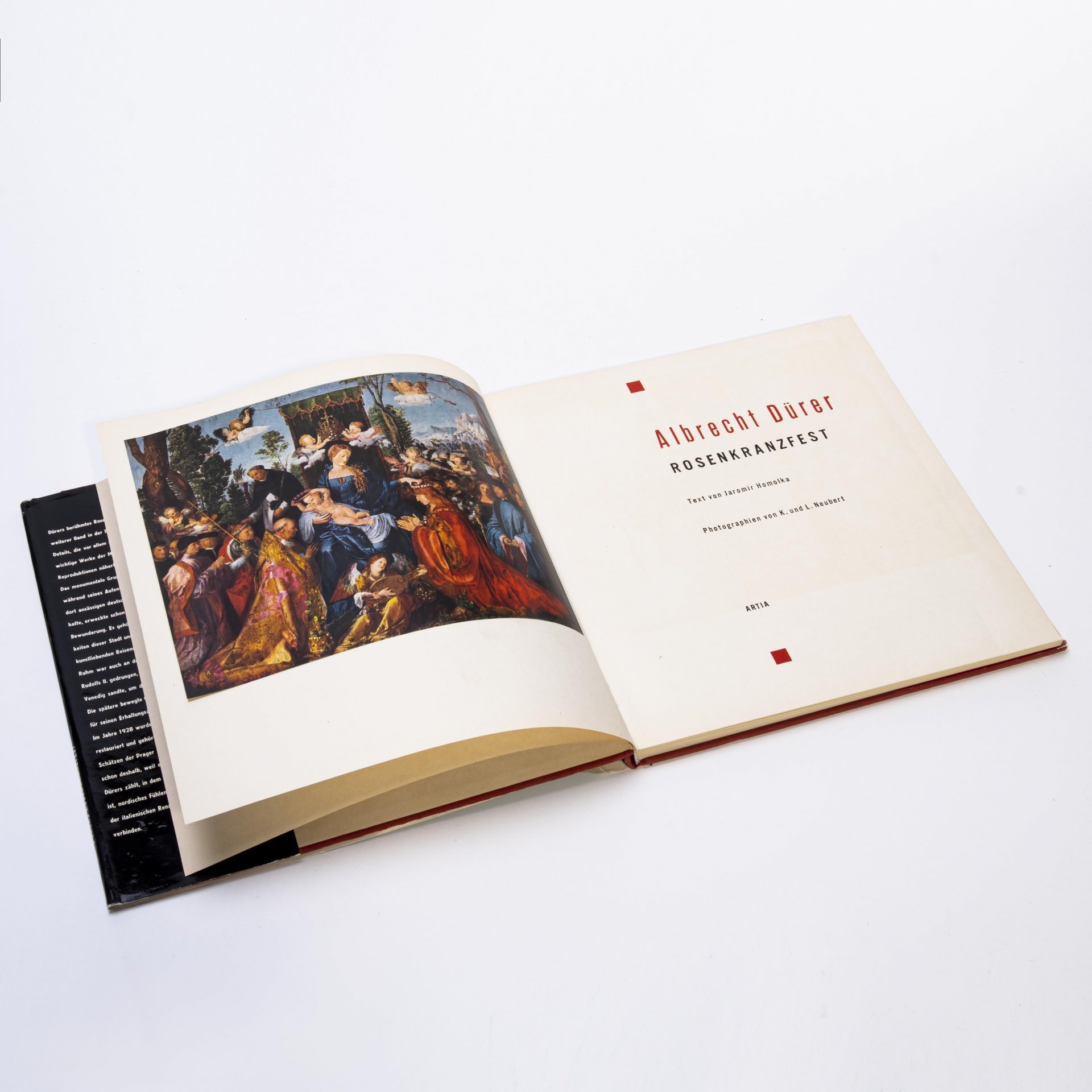 Альбом  Альбрехт Дюрер "Albrecht Durer. Rosenkranzfest", на немецком языке, бумага, печать, cост. Гомолка Яромир, издательство "Аrtia", 1961 г.