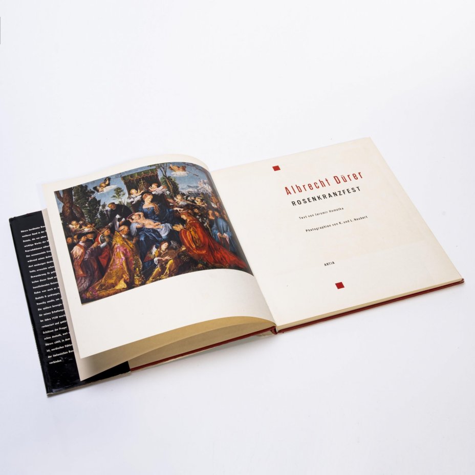 Альбом  Альбрехт Дюрер "Albrecht Durer. Rosenkranzfest", на немецком языке, бумага, печать, cост. Гомолка Яромир, издательство "Аrtia", 1961 г.