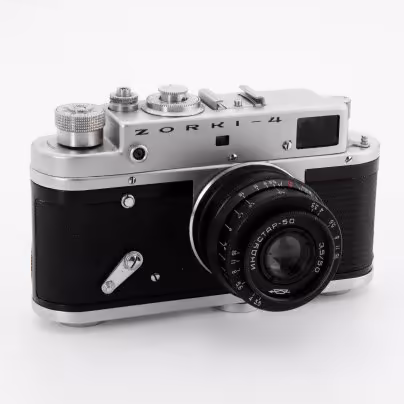 Фотоаппарат "Зоркий - 4" с объективом "Индустар-50", Красногорский механический завод (КМЗ)