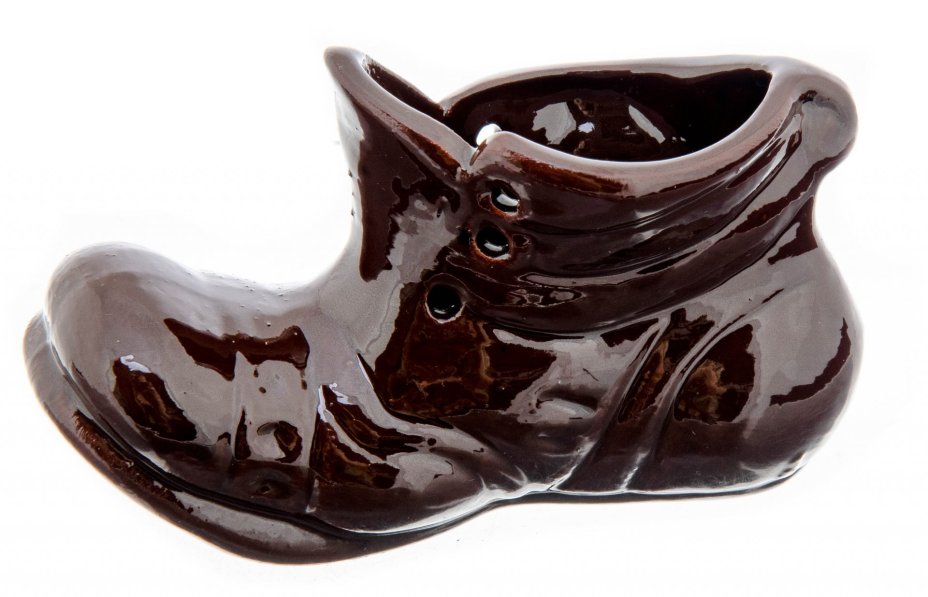 Пепельница в виде башмака, керамика, глазурь, СССР, 1970-1980 гг.