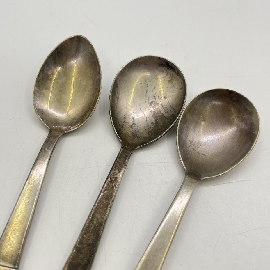 Набор из 3 чайных ложек с флоральным декором на ручке