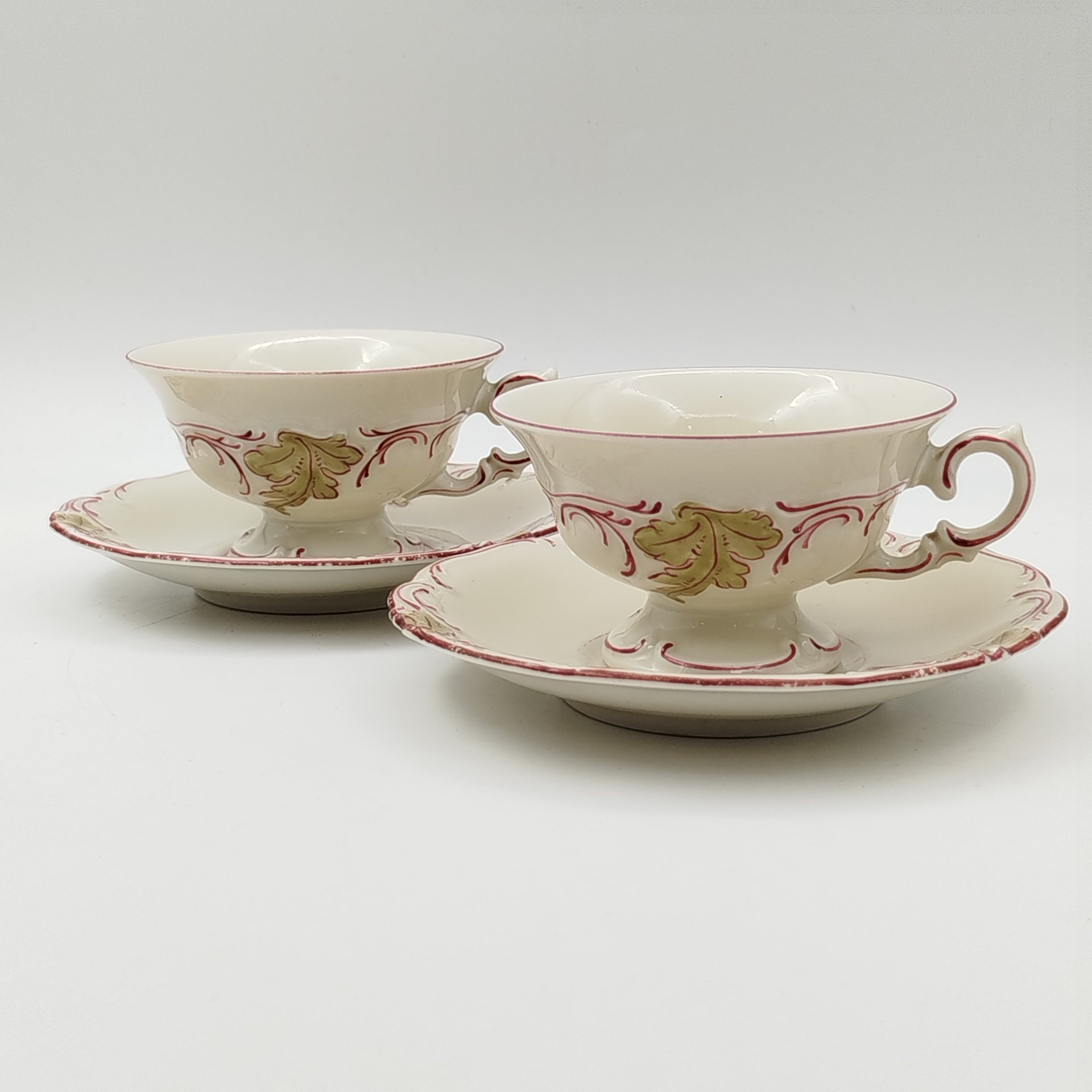 Набор из 2 чайных пар с растительным декором