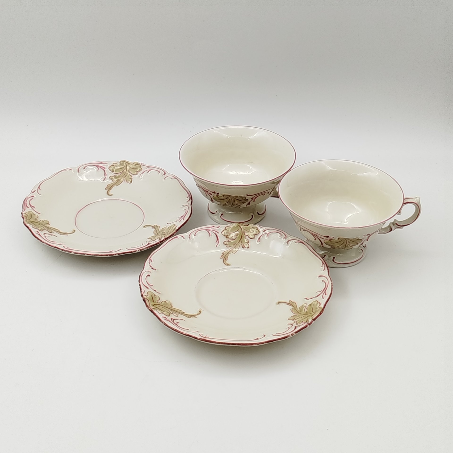 Набор из 2 чайных пар с растительным декором