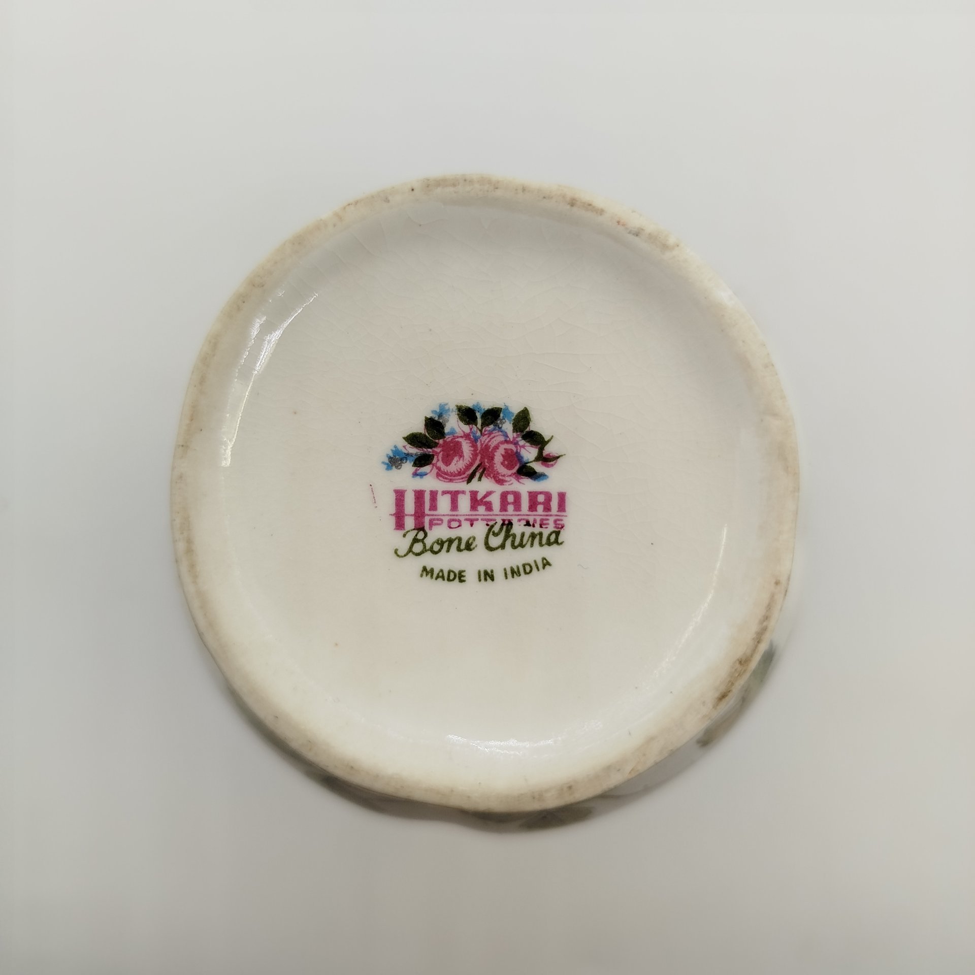 Ваза с растительным декором, фарфор, деколь, золочение, Hitkari Potteries, Индия, 1980-1990 гг.