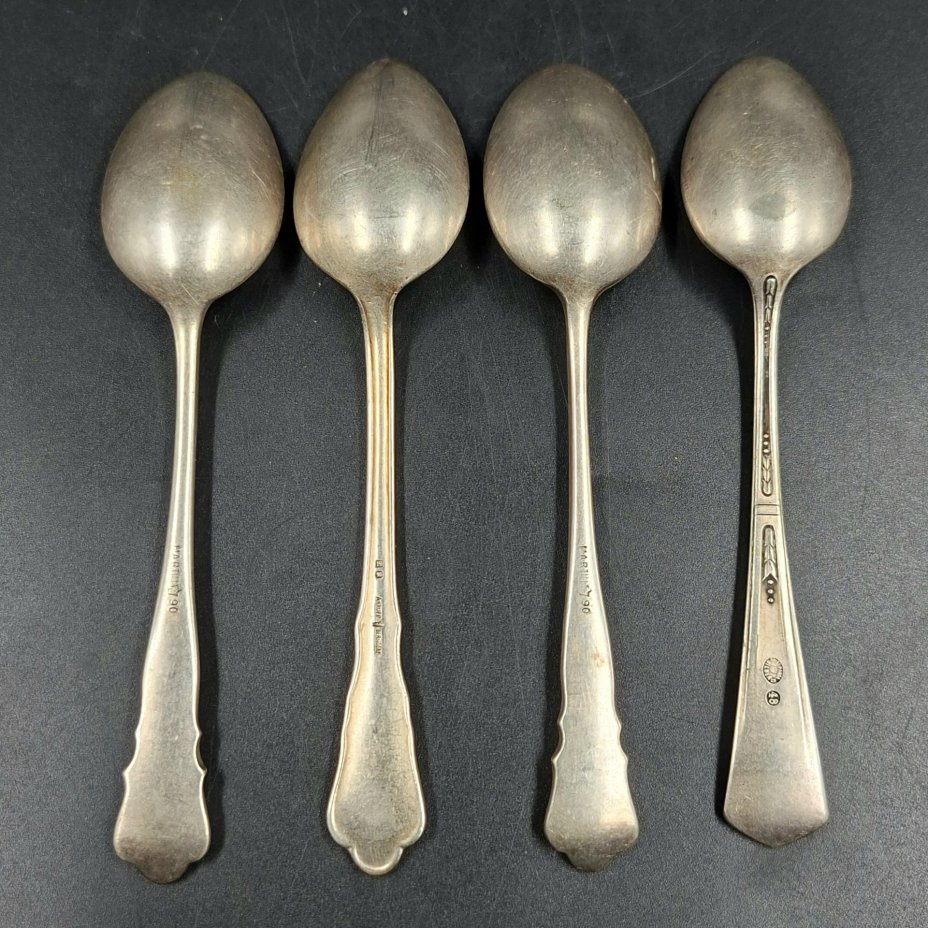 Набор из четырех чайных ложек в стиле ар-деко (в подборе)