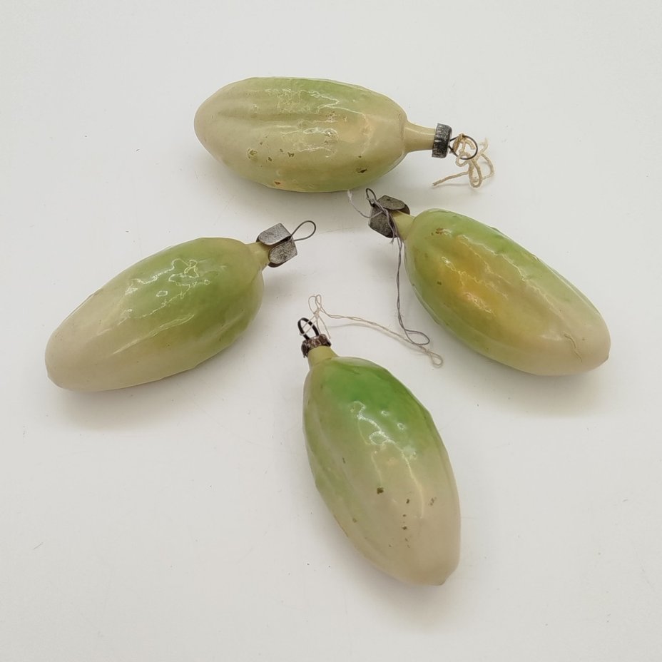 Набор из 4-х ёлочных игрушек "Огурцы"