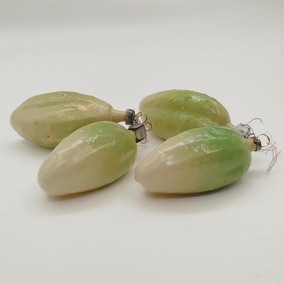 Набор из 4-х ёлочных игрушек "Огурцы"