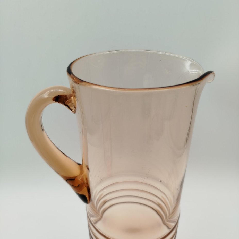 Кувшин для воды и прохладительных напитков, цветное стекло, СССР, 1970-1980 гг.