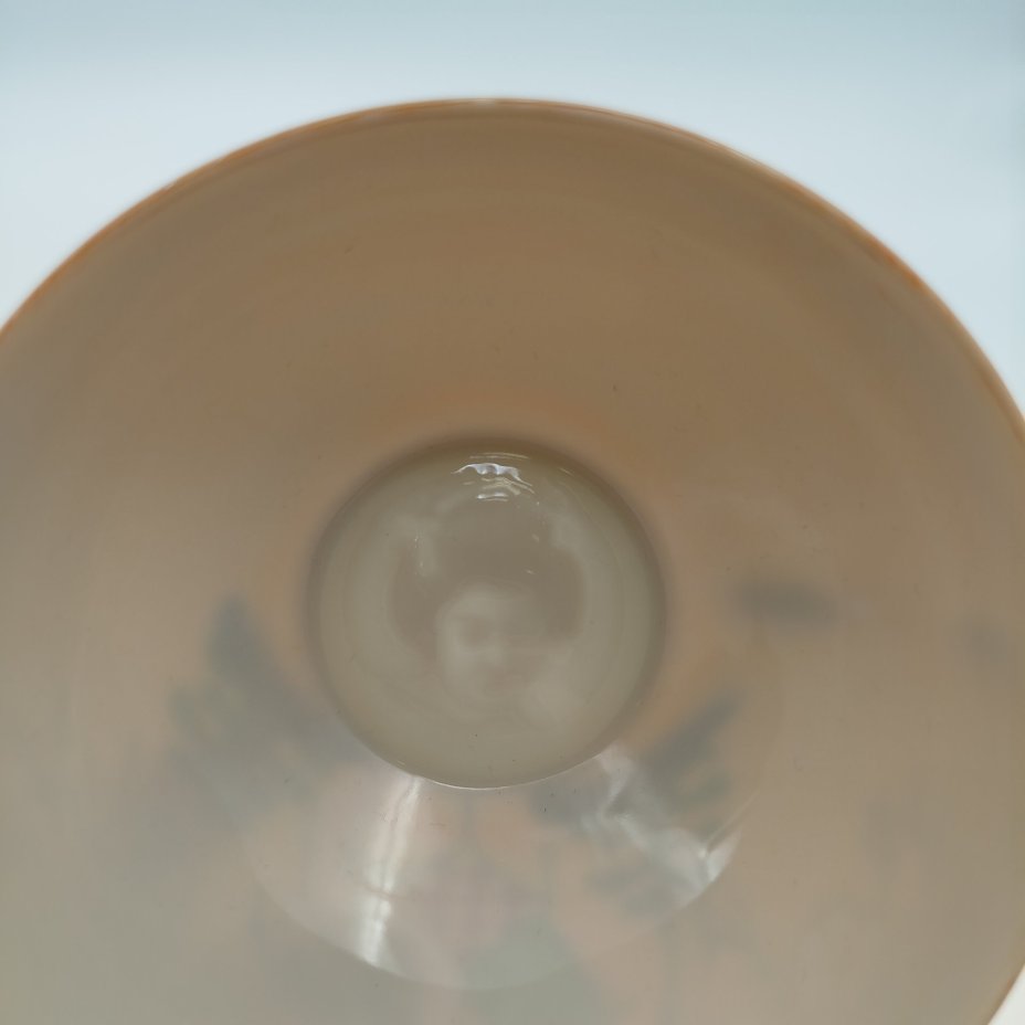 Чайно-кофейная пара с изображением гейши на дне чашки