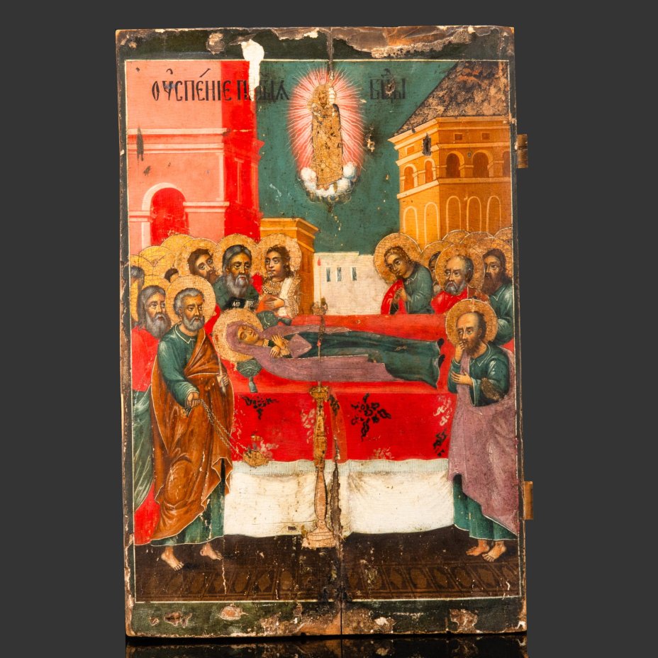 Икона "Успение Пресвятой Богородицы", дерево, темпера, Российская империя, 1750-1800 гг.