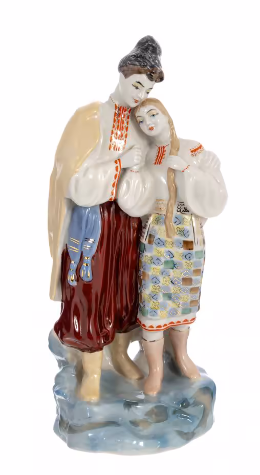 Статуэтка "Майская ночь", фарфор, роспись, Полонский ЗХК, скульптор О.Л.Жникруп, СССР, 1956-1972 гг., Полонский завод художественной керамики (Полонное ЗХК)