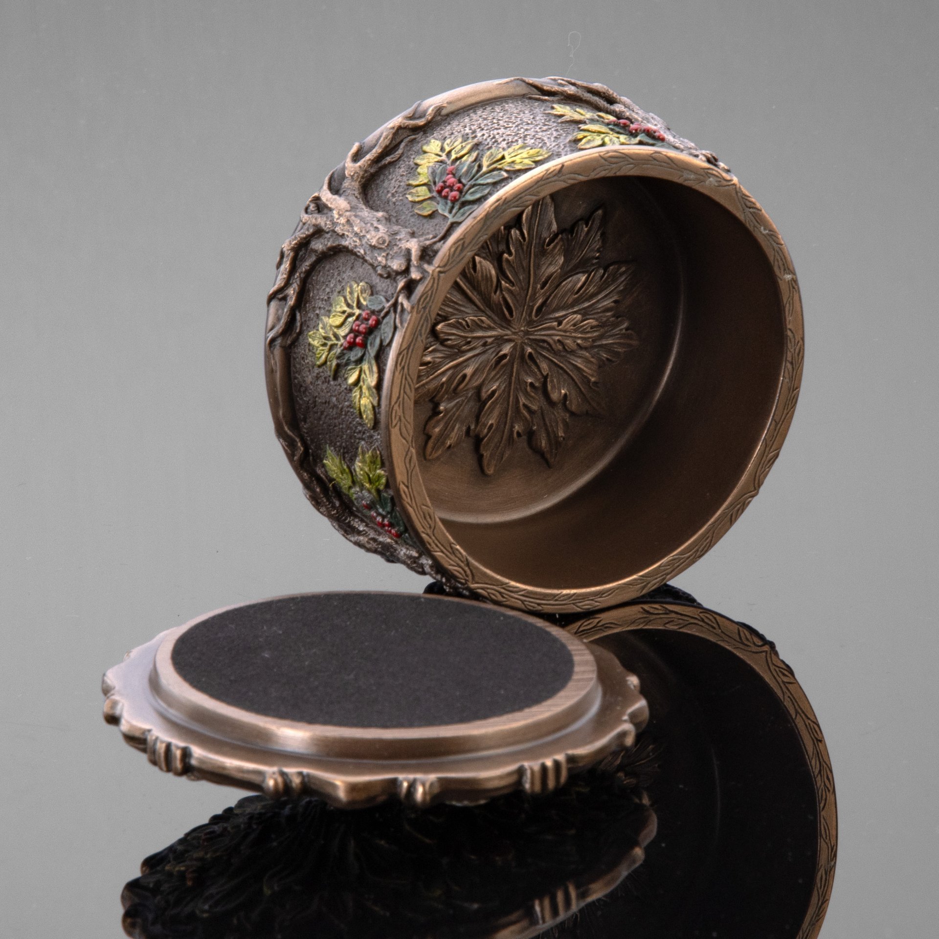 Шкатулка "Зеленый человек", полистоун, Veronese, Тайвань, 2023 г.