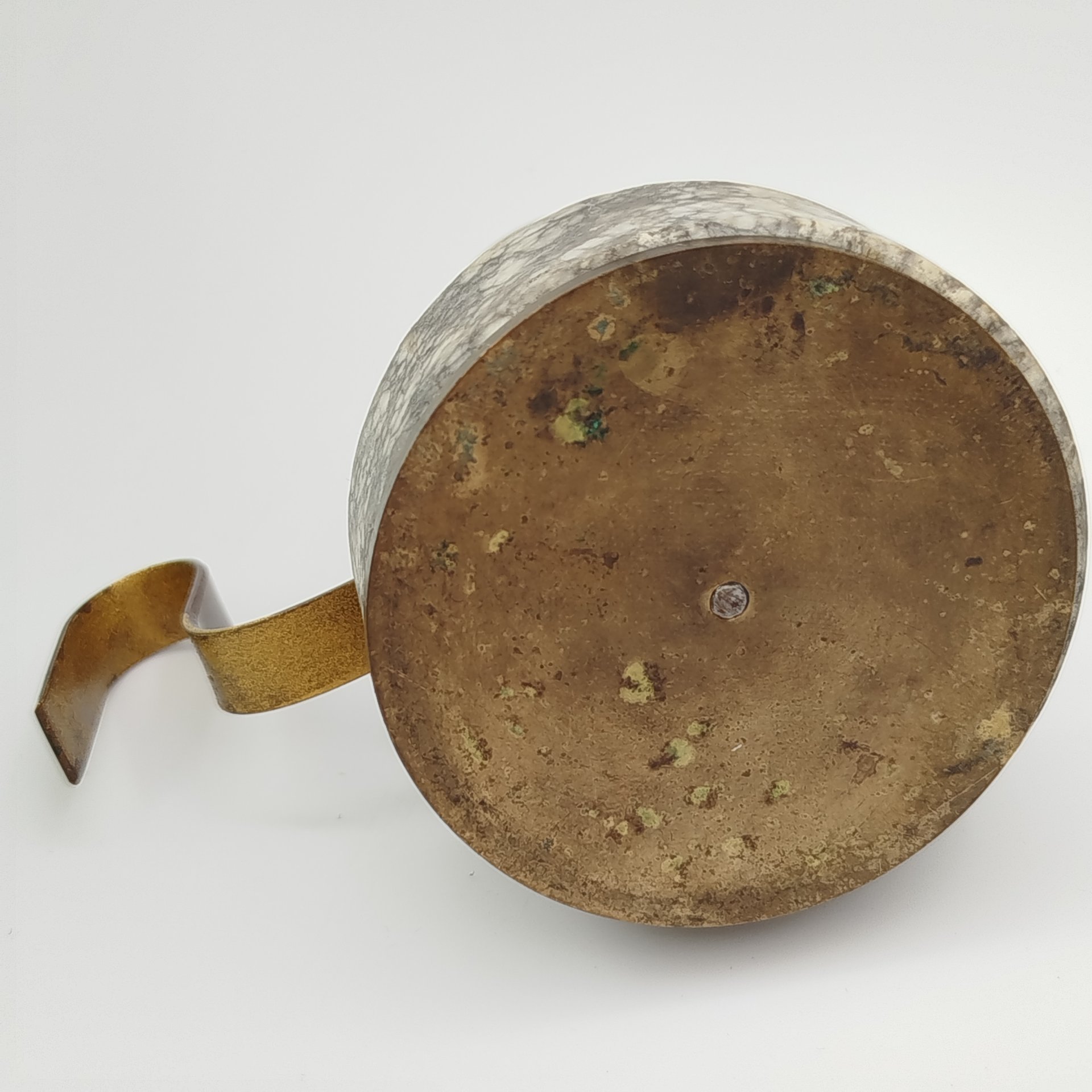 Подсвечник переносной на одну свечу, латунь, камень, Индия, 1980-2000 гг.