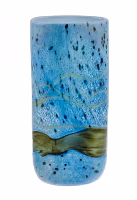 Ваза с фантазийным рисунком, для цветов, стекло, фирма "Gozo Glass", Мальта, 2000-2015 гг.
