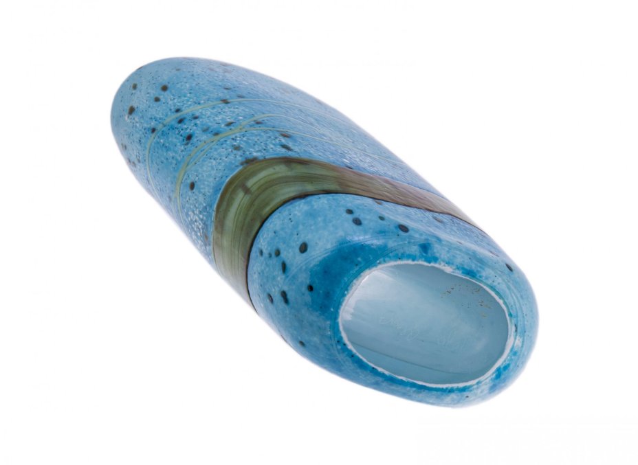 Ваза с фантазийным рисунком, для цветов, стекло, фирма "Gozo Glass", Мальта, 2000-2015 гг.