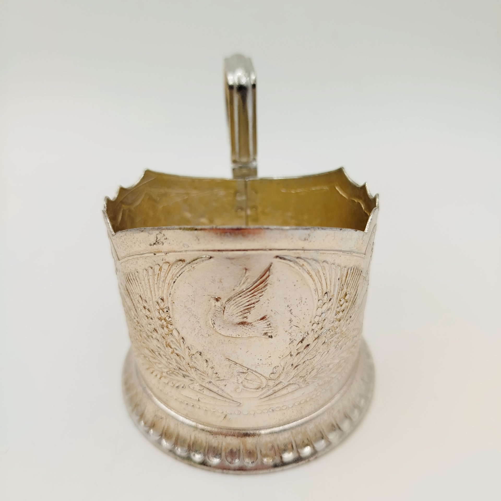 Подстаканник "Голубь мира", Кaзaкoвcкий Koмбинат Художеcтвeнныx изделий