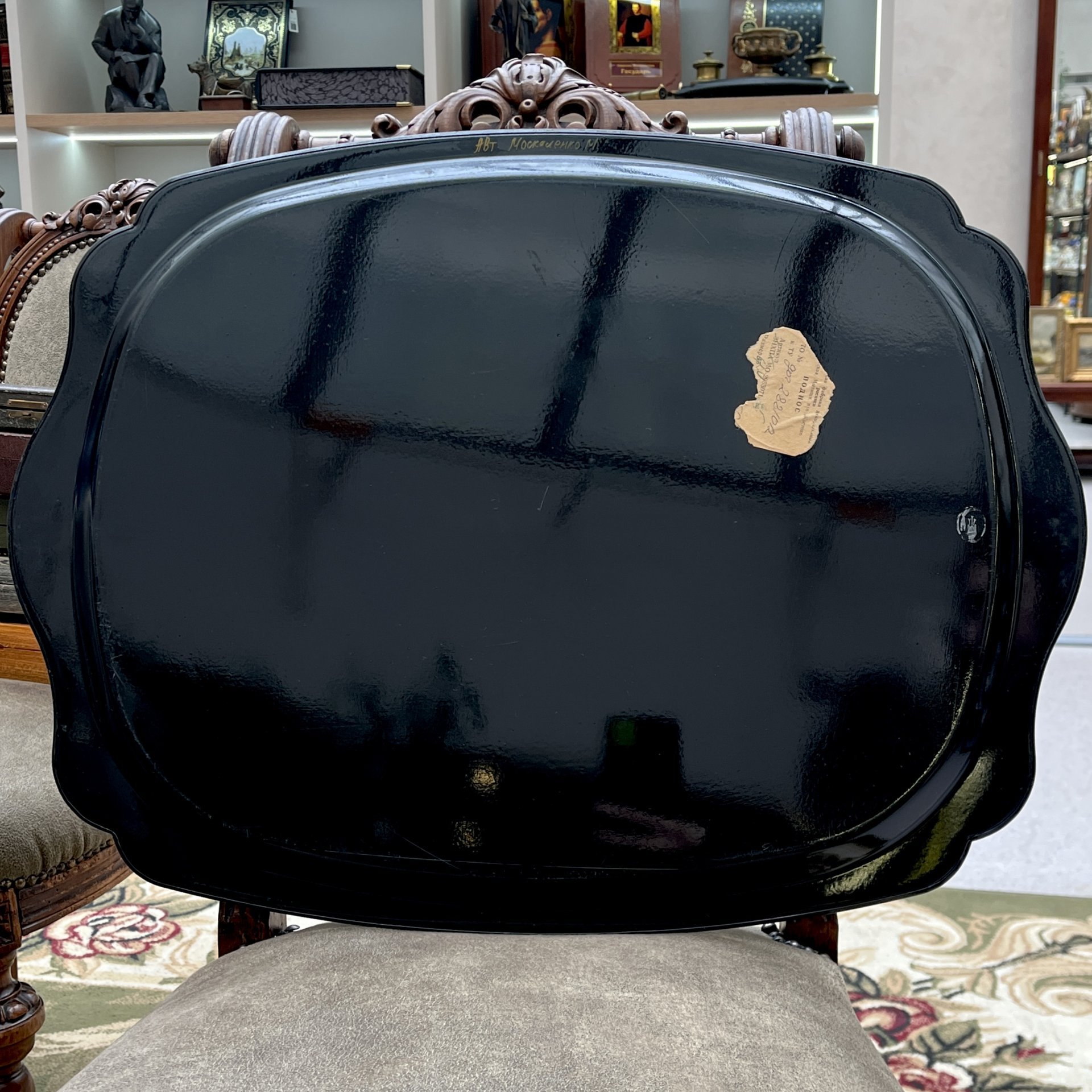 Поднос с цветочным декором (большой), художник Москаленко