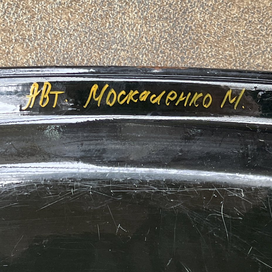 Поднос с цветочным декором (большой), художник Москаленко, Жостовская фабрика декоративной росписи