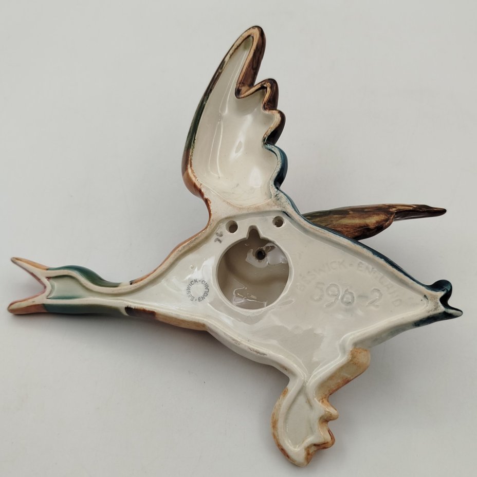 Панно настенное "Летящая утка", фаянс, роспись, Beswick, Великобритания, 1948-1954 гг.