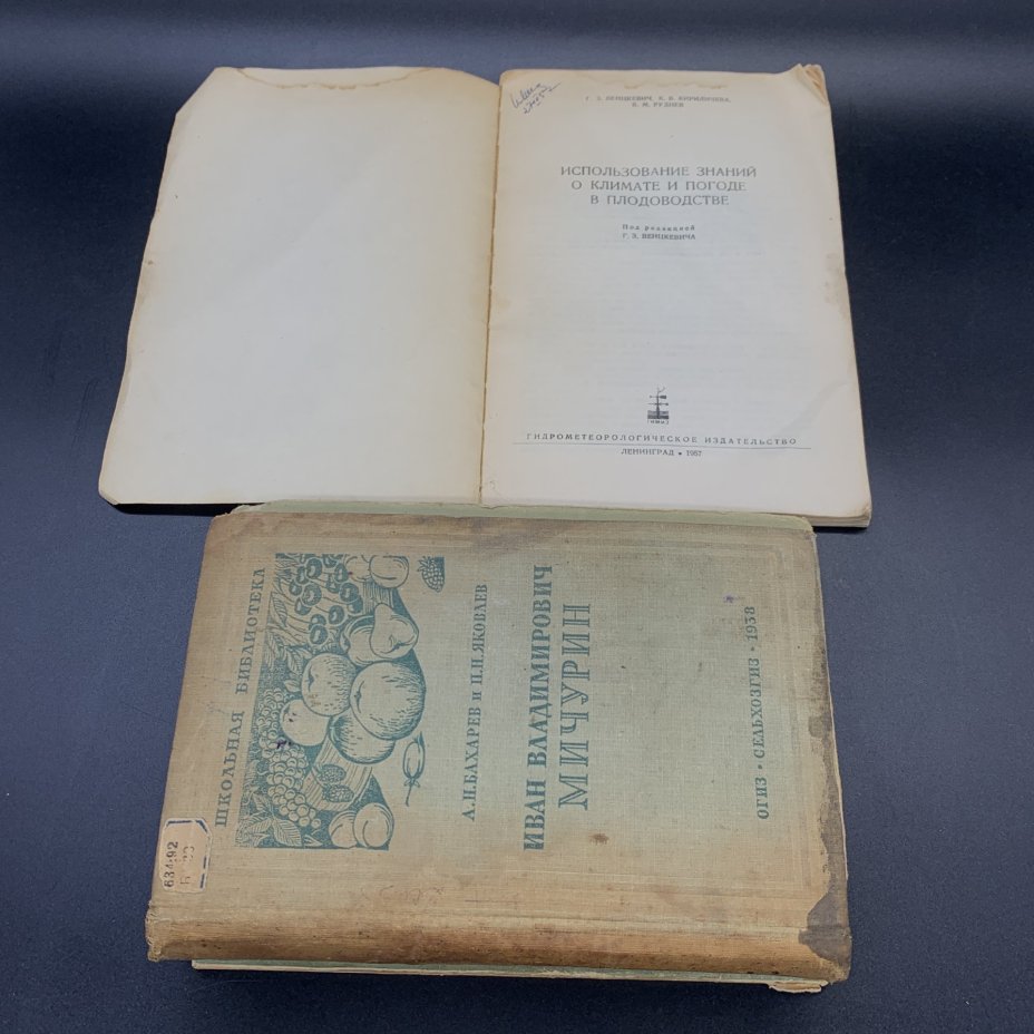 Книги "Плодовый питомник", "И.В. Мичурин", "Пересадка деревьев и кустарников летом", "Использование знаний о климате  и погоде в плодоводстве"