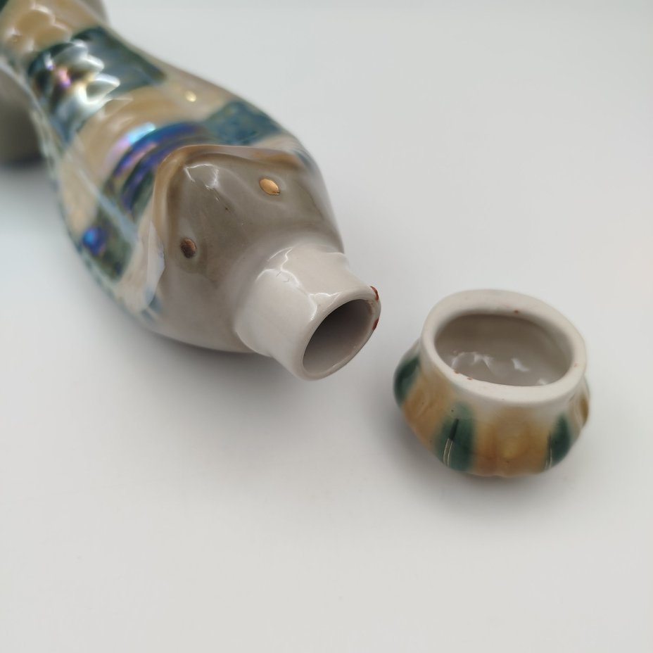 Штоф "Змея" ("Кобра"), фарфор, роспись, золочение, Полонский завод художественной керамики (Полонное ЗХК), СССР, 1973-1991 гг.