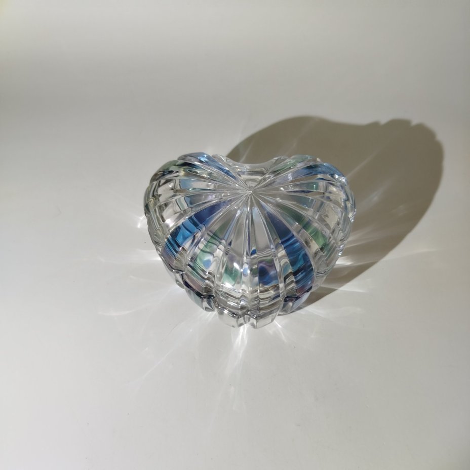Шкатулка в виде сердца, стекло, Soga Glass, Япония, 1990-2000 гг.