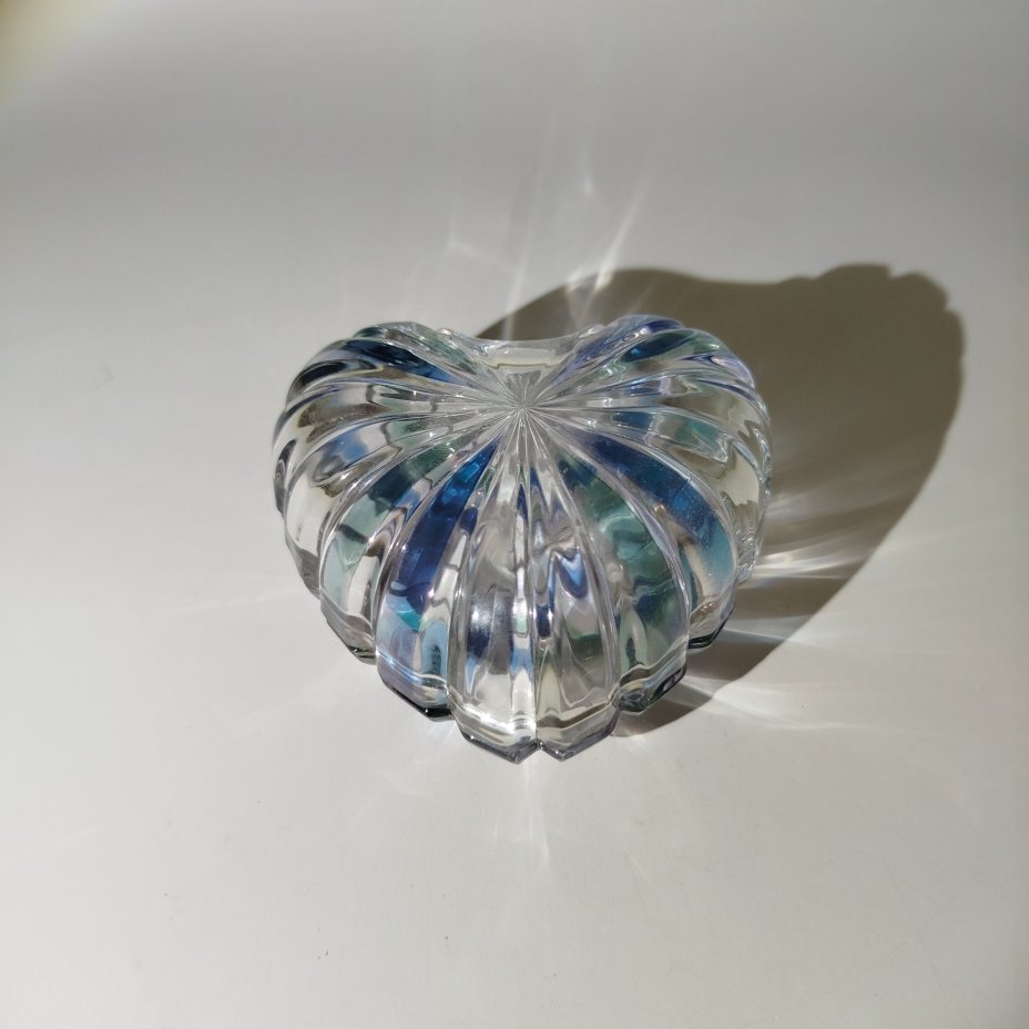 Шкатулка в виде сердца, стекло, Soga Glass, Япония, 1990-2000 гг.