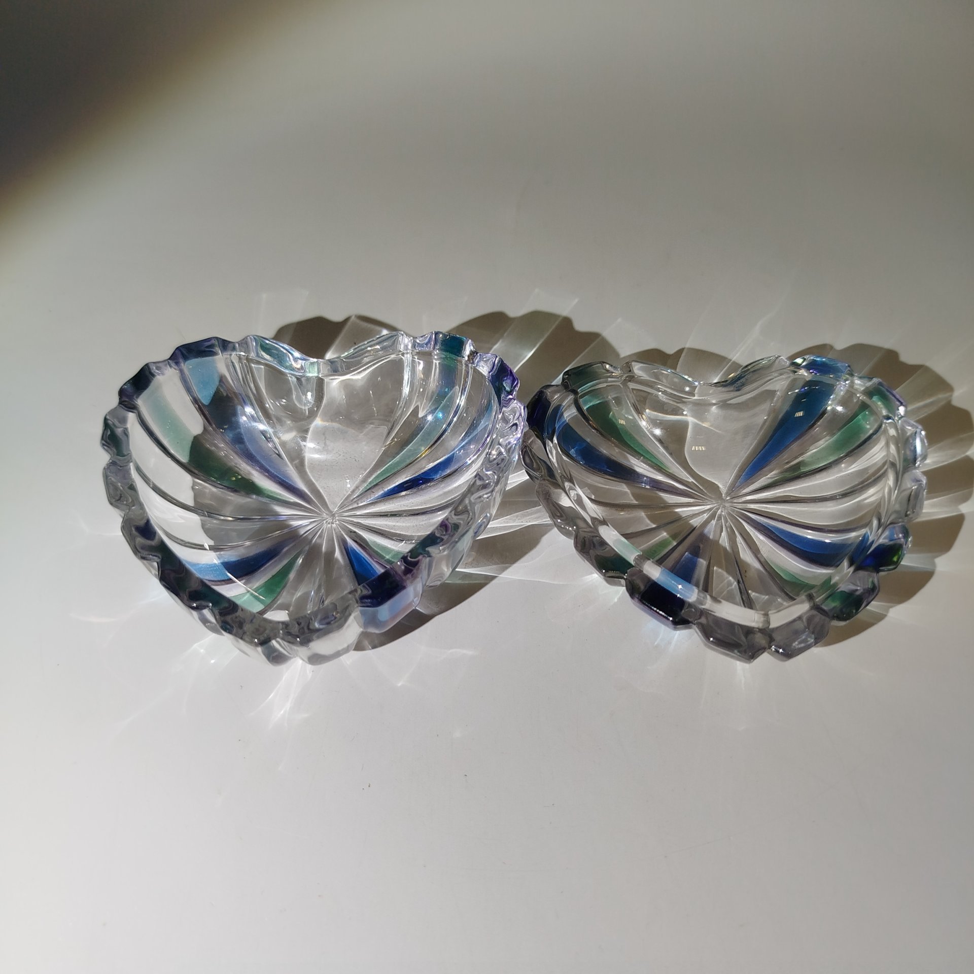 Шкатулка в виде сердца, стекло, Soga Glass, Япония, 1990-2000 гг.