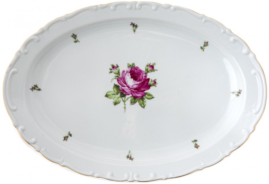 Сервиз столовый с цветочным декором (77 предметов), фарфор, деколь, Royal Crown, Германия, 1970-1990 гг.