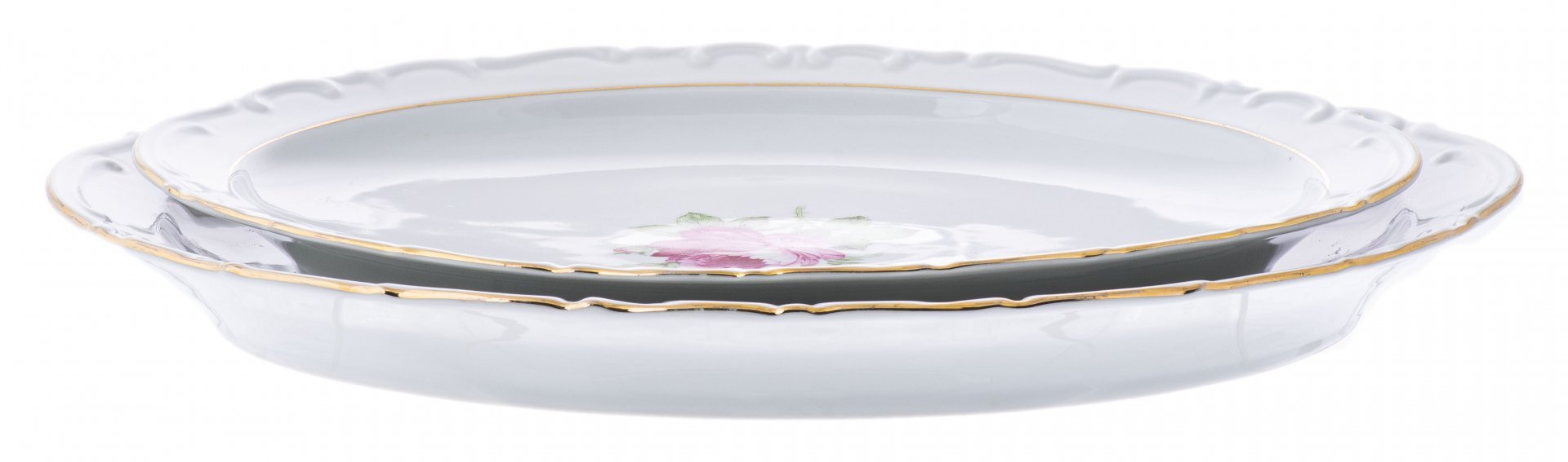 Сервиз столовый с цветочным декором (77 предметов), фарфор, деколь, Royal Crown, Германия, 1970-1990 гг. — фото 14