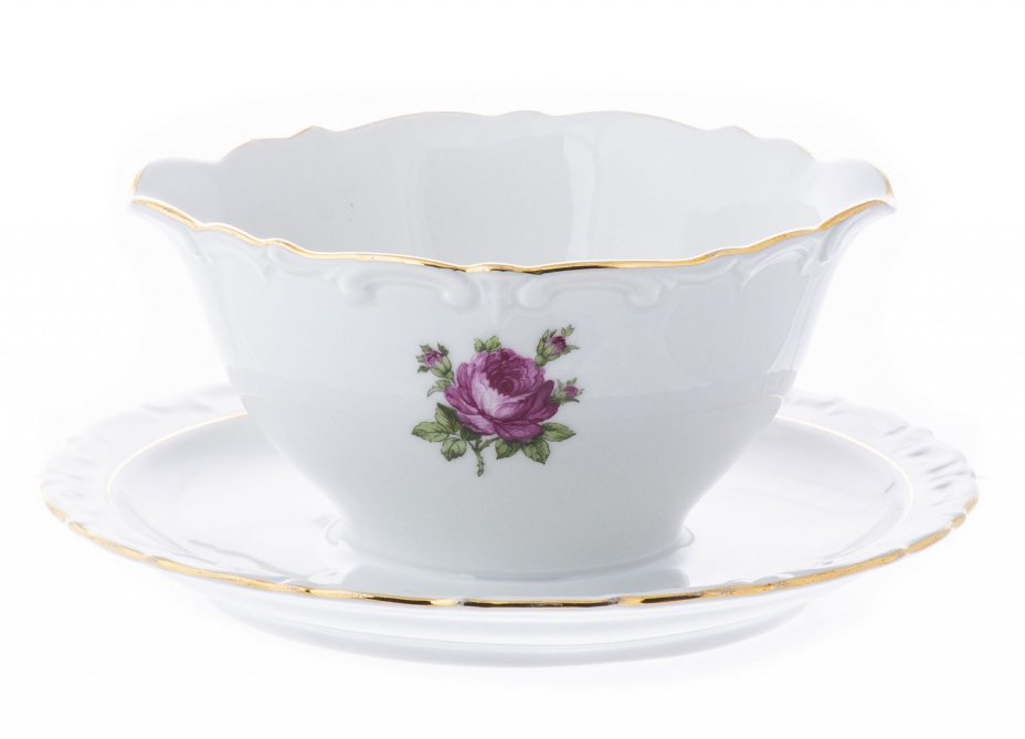 Сервиз столовый с цветочным декором (77 предметов), фарфор, деколь, Royal Crown, Германия, 1970-1990 гг.