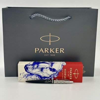 Шариковая ручка "Лошадь" в коробке, Parker, нержавеющая сталь