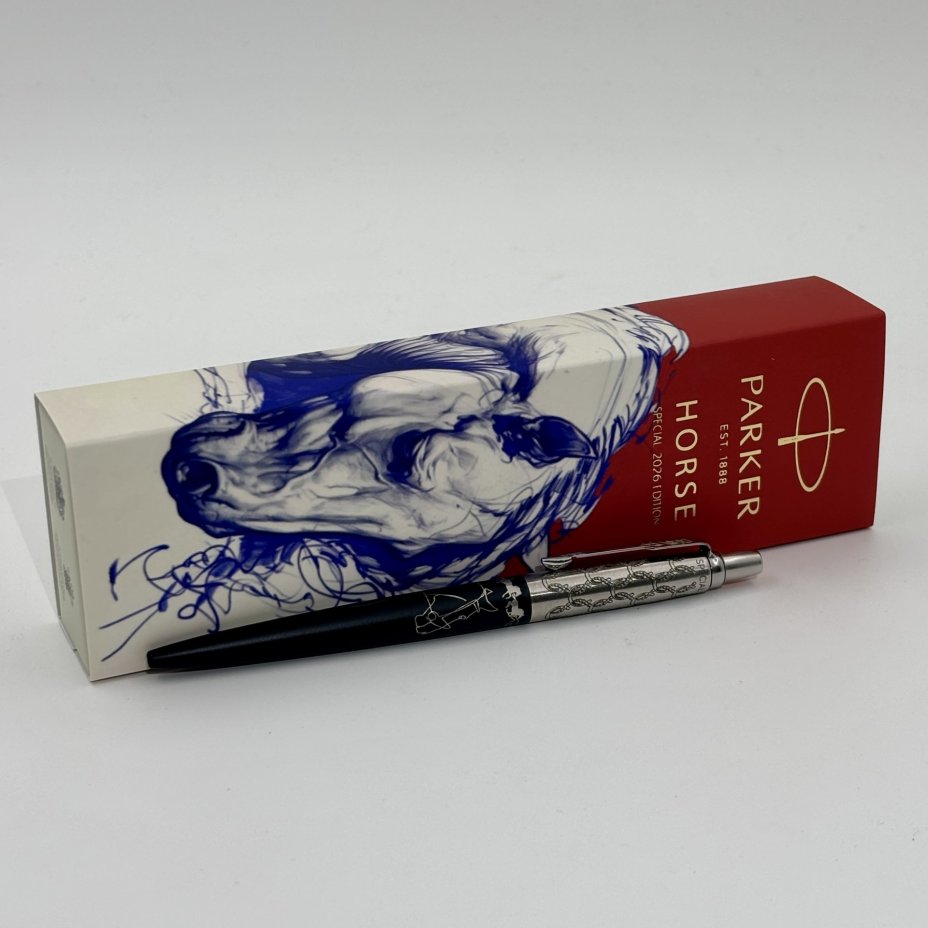 Шариковая ручка "Лошадь" в коробке, Parker, нержавеющая сталь