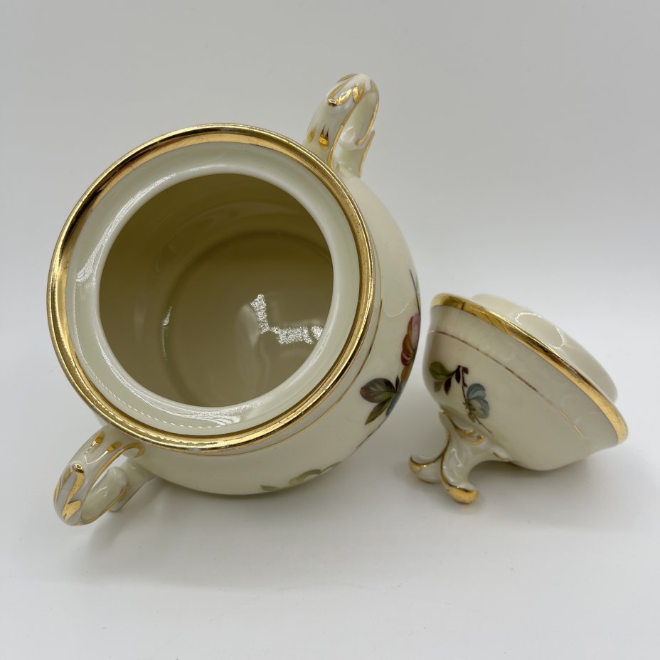 Сахарница с изображением цветущей ветви, Kjøbenhavns Porcellains Maleri (KPM)