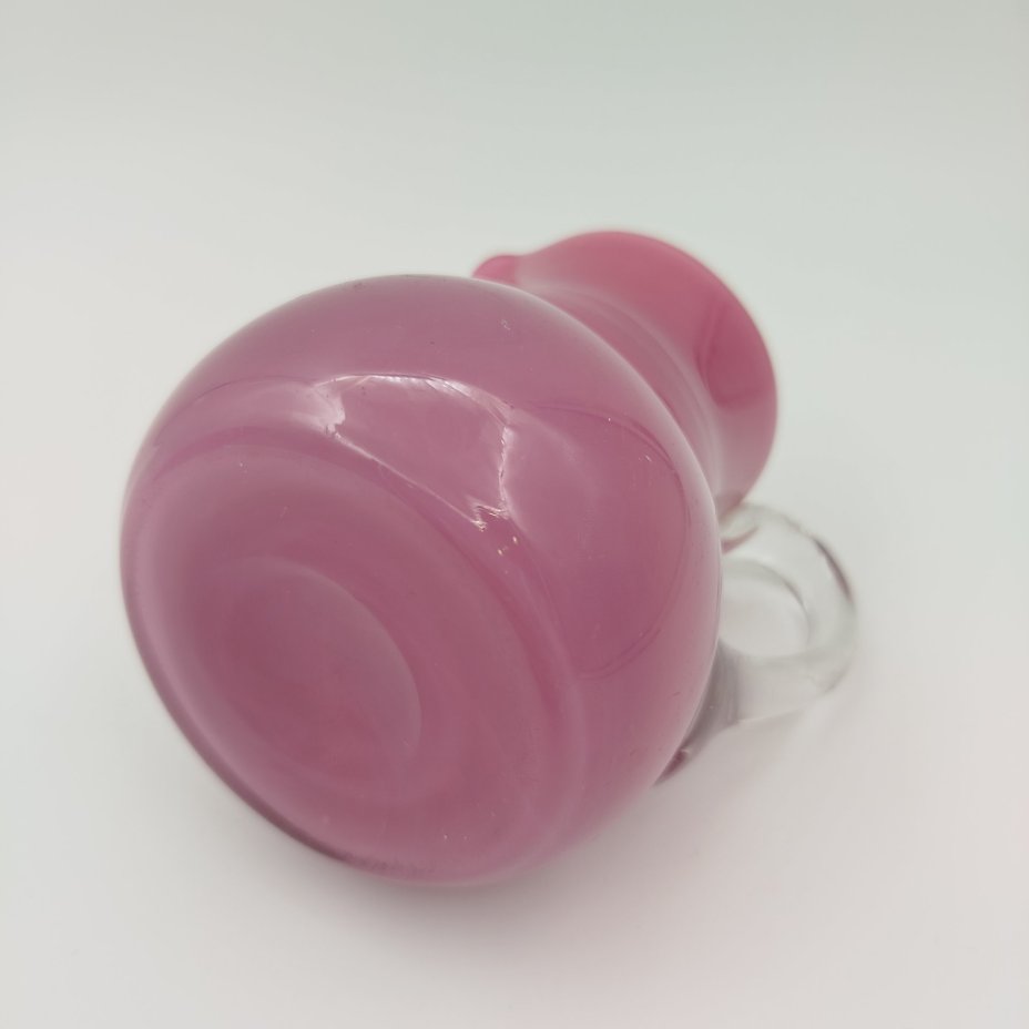 Молочник розового оттенка, стекло, выдувание в форму, гутная техника, Гусевской хрустальный завод (Гусь-Хрустальный), Россия, 1910-1950 гг.