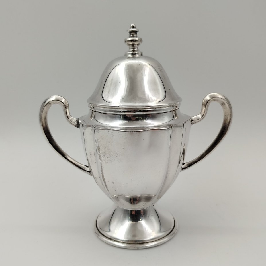 Сахарница в классическом стиле, металл, серебрение, Европа, 1900-1950 гг.