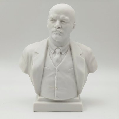Бюст "Владимир Ильич Ленин", скульпторы Боголюбов В.Я., Ингал В.И., Ленинградский фарфоровый завод (ЛФЗ)