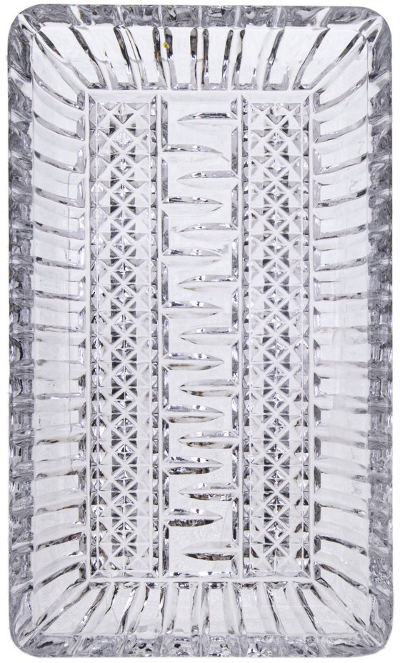Поднос (визитница) с резным декором, хрусталь, Западная Европа, 1980-1990 гг.