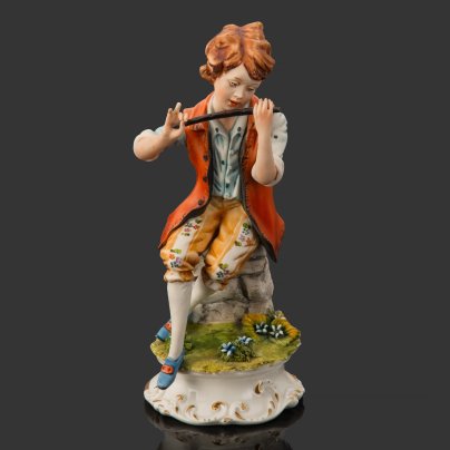 Статуэтка "Юноша с дудочкой", Zanelli, бисквит, Capodimonte (Каподимонте), Италия, 1970-1990 гг.