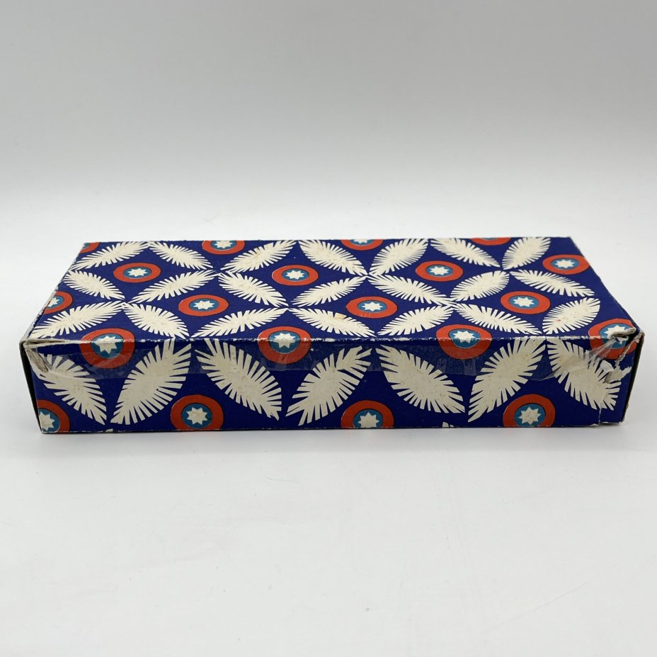 Набор из 6-ти елочных игрушек "Шишки" в коробке, стекло, роспись, Московский завод ёлочных украшений, СССР, 1970-1990 гг.