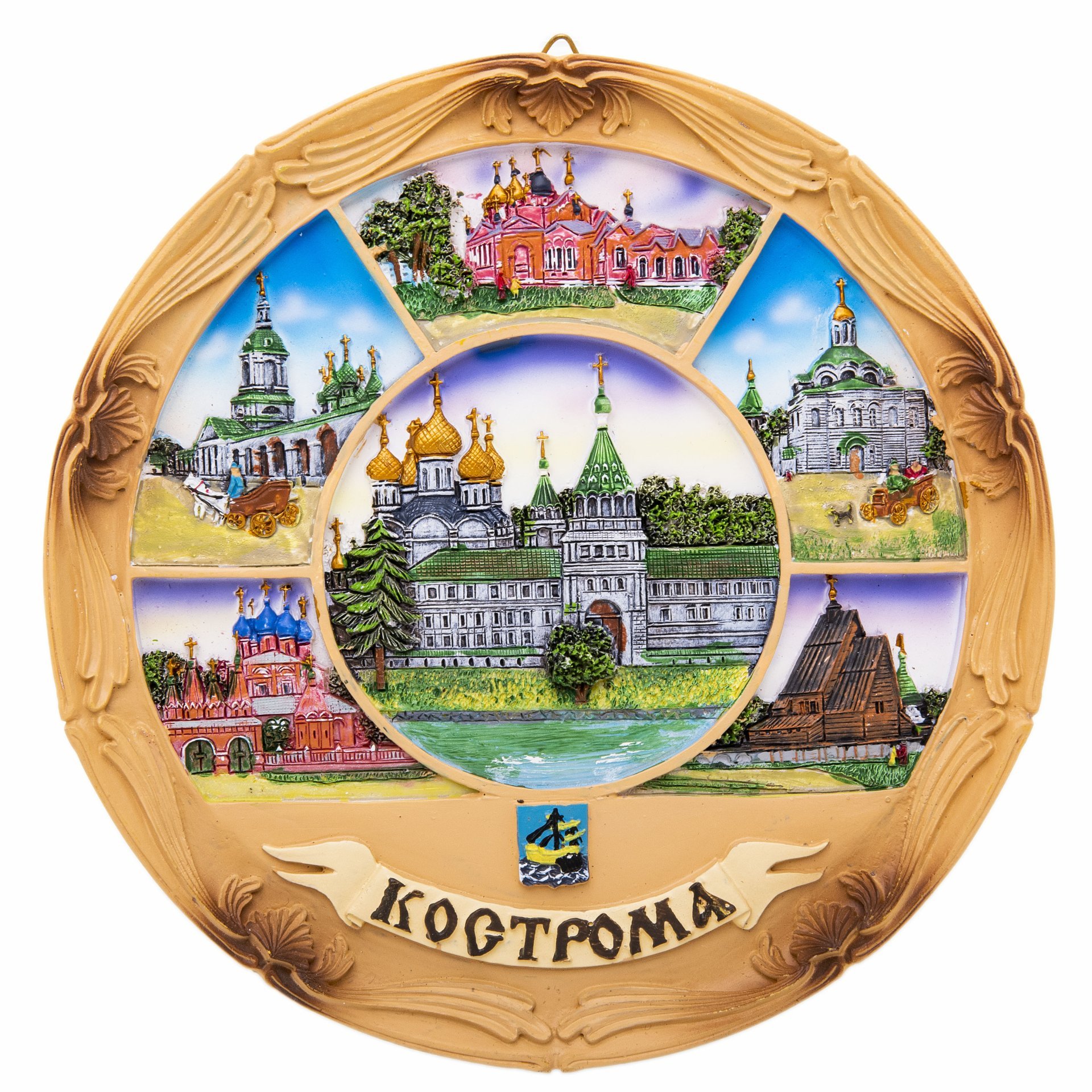 Набор из 3 декоративных настенных панно "Ярославль", "Кострома" и "Суздаль"