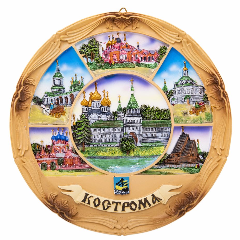 Набор из 3 декоративных настенных панно "Ярославль", "Кострома" и "Суздаль"