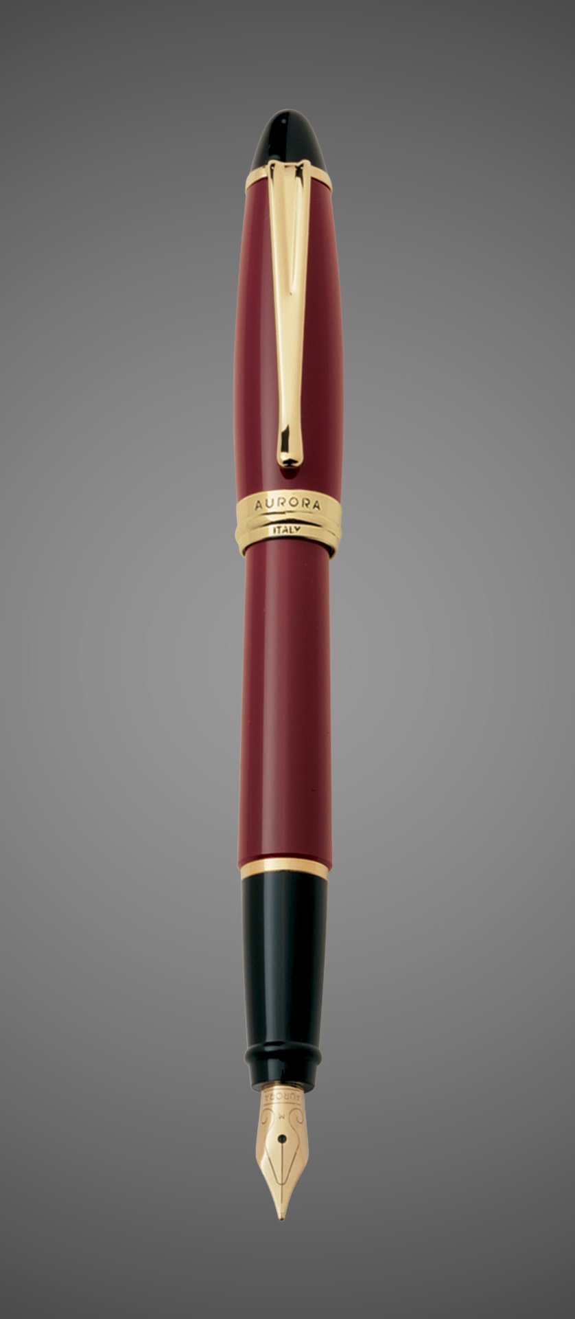 Перьевая ручка Aurora Ipsilon Resin, Bordeaux GT, перо - М, в подарочной коробке, Лаки и смолы: лак, позолота, позолота, смола